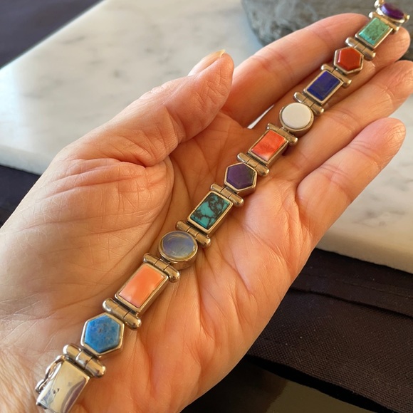 Vintage Native American Link Reversible Bracelet - Picture 4 of 16